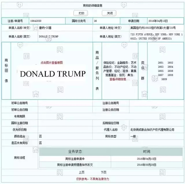 特朗普你咋不上天呢？要不要在中國注冊那么多商標啊