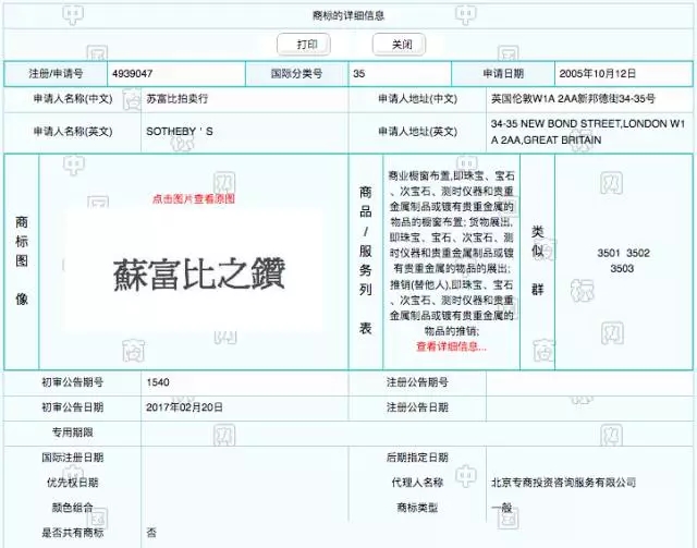 從“蘇富比之鉆”第35類商標注冊成功，學習商超為什么要注冊第35類