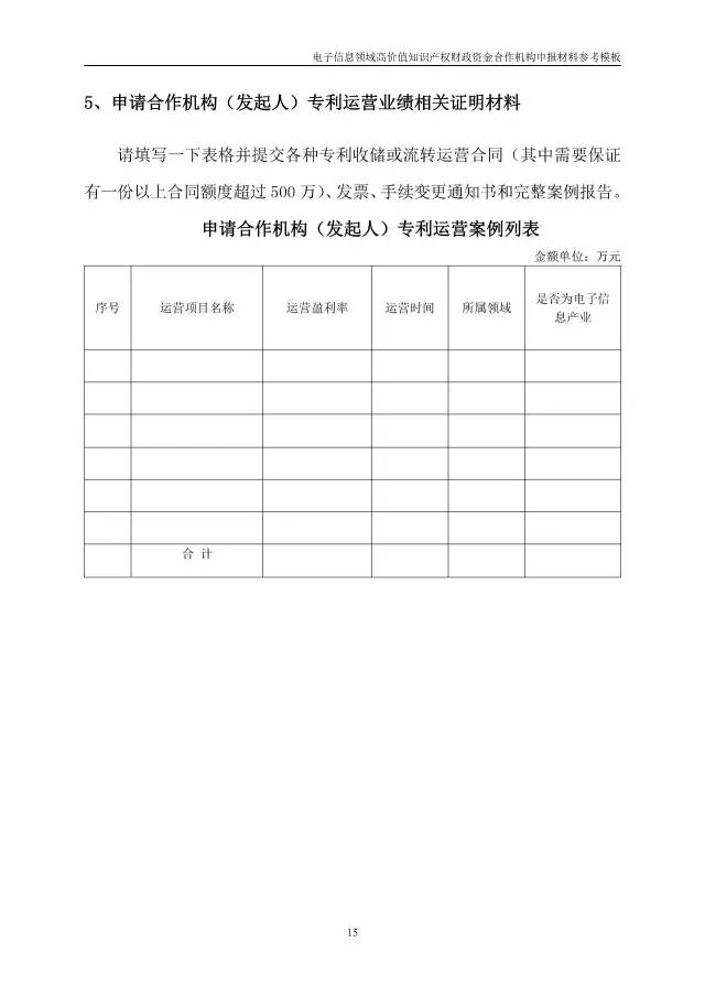 北京經信委、北京財政局聯合發布公開遴選第一批電子信息領域「高價值知識產權培育運營合作機構」通知