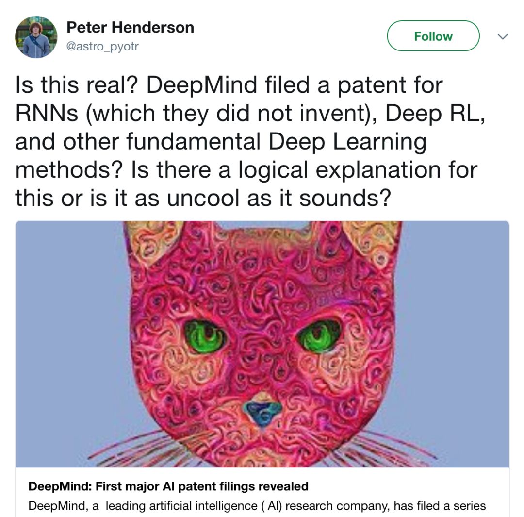 一大波DeepMind專利來襲，AI圈瑟瑟發抖：連RNN都是你家的？