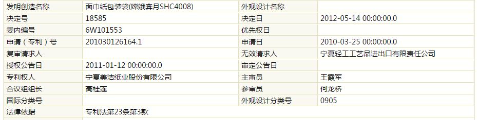 這個專利因俯視圖“嫦娥奔月”與在先商標權沖突被宣告無效！