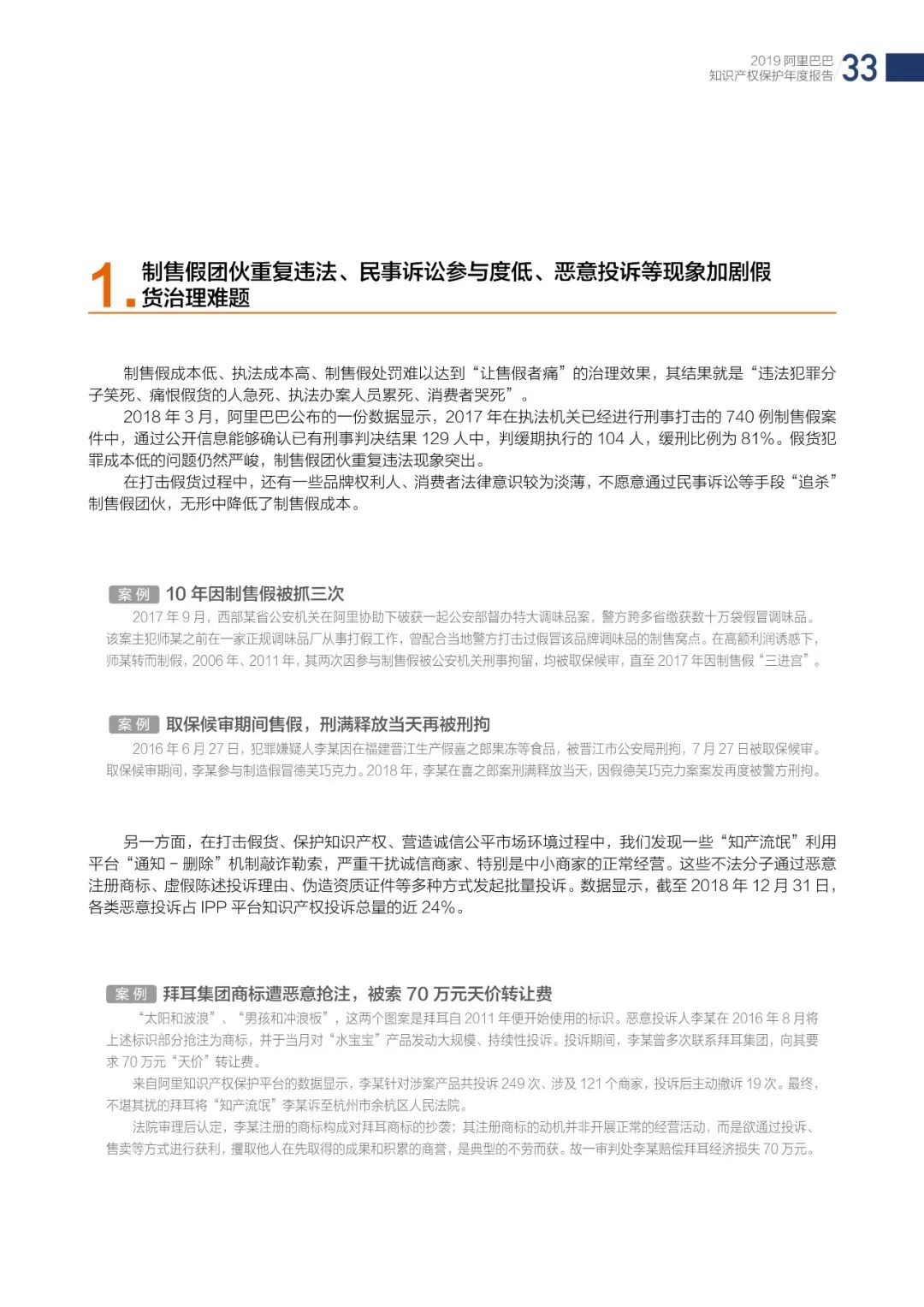《2018阿里巴巴知識產權保護年度報告》全文發布！