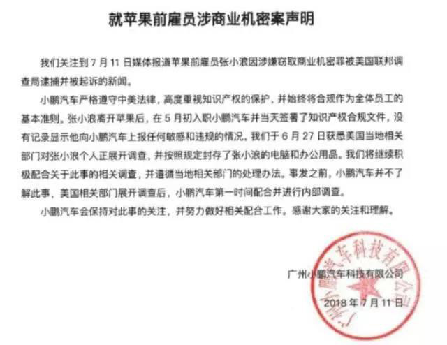 特斯拉起訴小鵬汽車員工離職前竊取自動駕駛源代碼，小鵬汽車回應