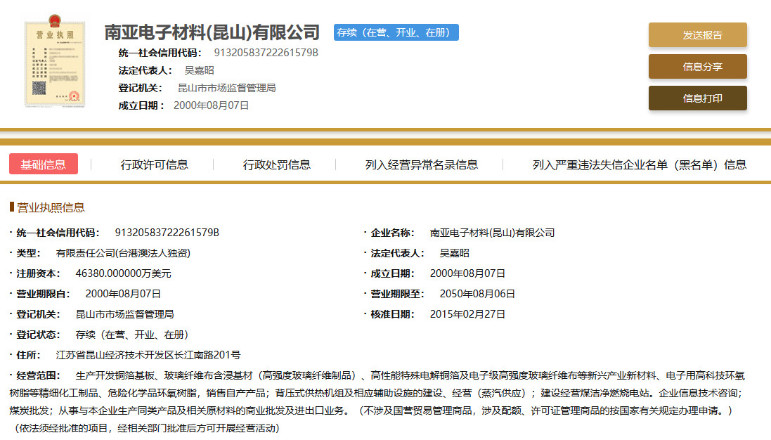 南亞新材IPO遇攔路虎！ “南亞”商標早已被注冊，商號或不能使用