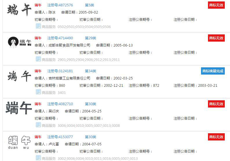 中秋等節日居然都被申請為商標