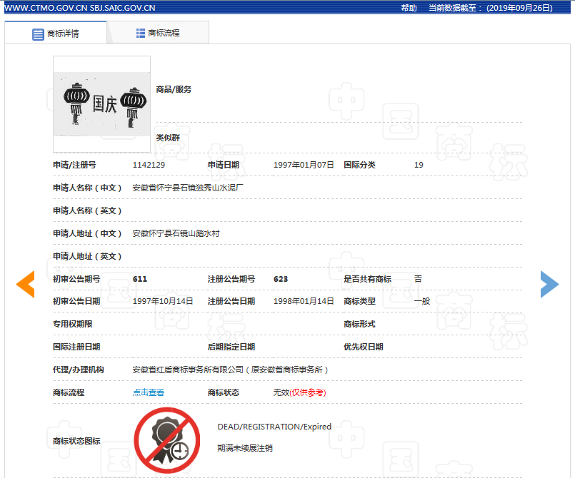 56件關于“國慶”字樣的商標申請記錄，它們最后都怎樣了？