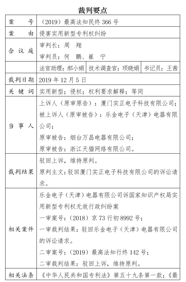 剛剛！最高院公布“專利行民合并審理第一案”判決書（附：全文）