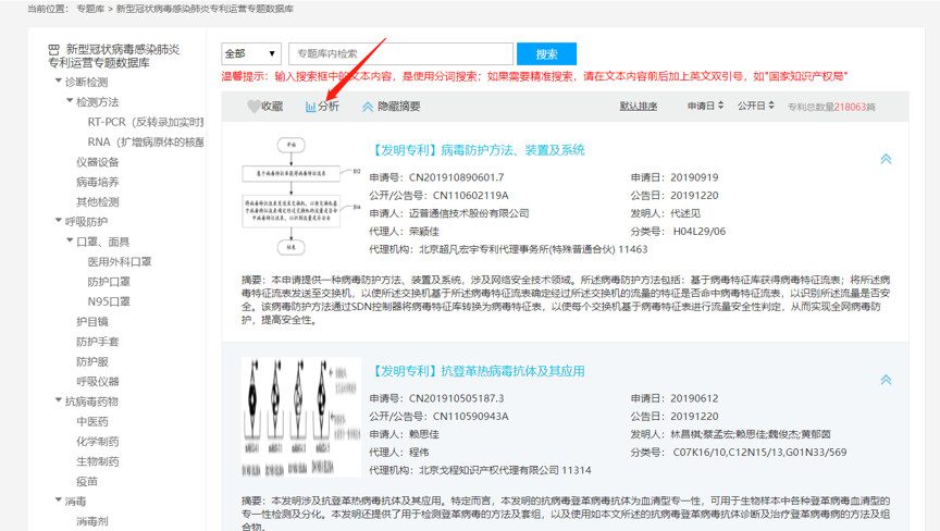 剛剛！抗擊新冠病毒感染肺炎專利運營專題數據庫正式上線