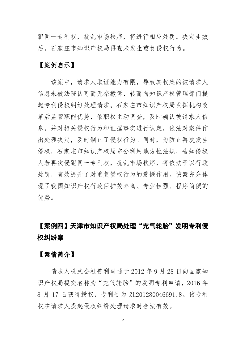 國家知識產權局發布2019年度知識產權行政保護典型案例