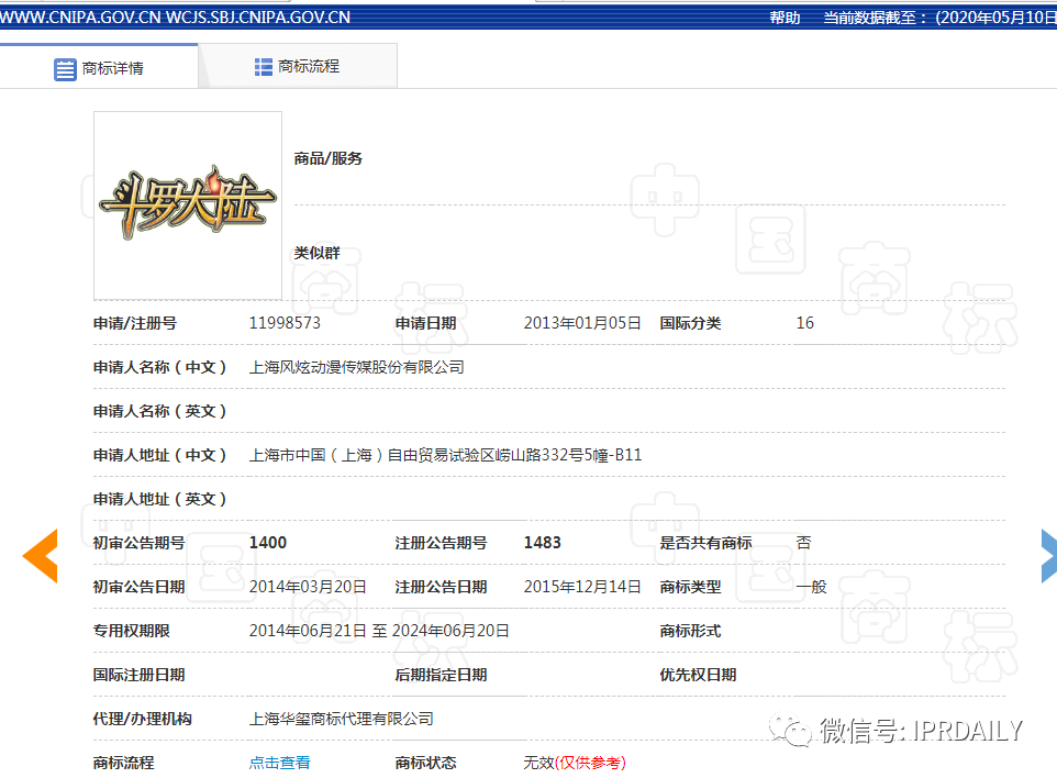 起點/閱文的商標VS唐家三少的案子，作品名稱商標權歸屬誰？
