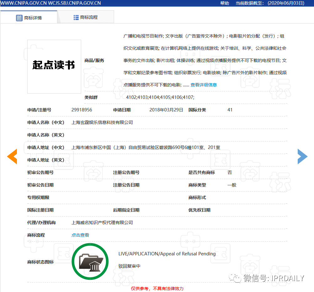 二審改判：“起點讀書”商標將發回重審！