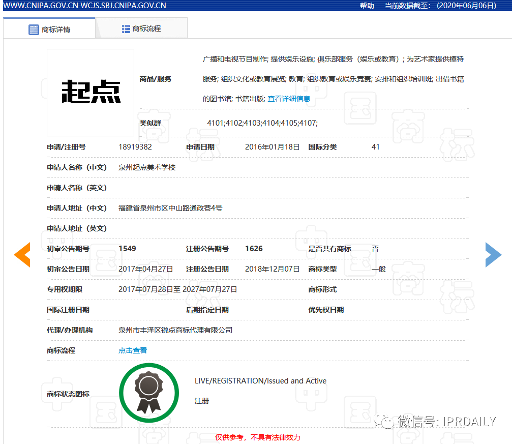 二審改判：“起點讀書”商標將發回重審！