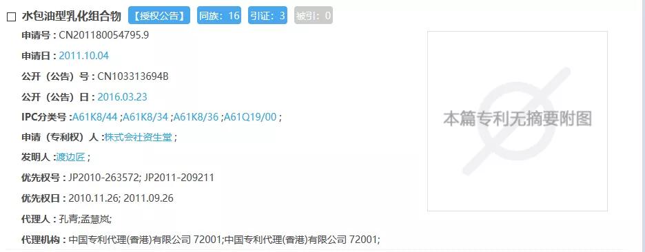 細數那些牛批的大牌專利成分