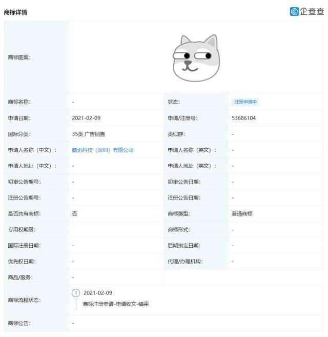 騰訊申請注冊多個“狗頭”商標，網友吐槽：要把企鵝換成旺財？