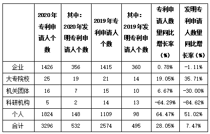 白云區專利申請和授權數據研究分析