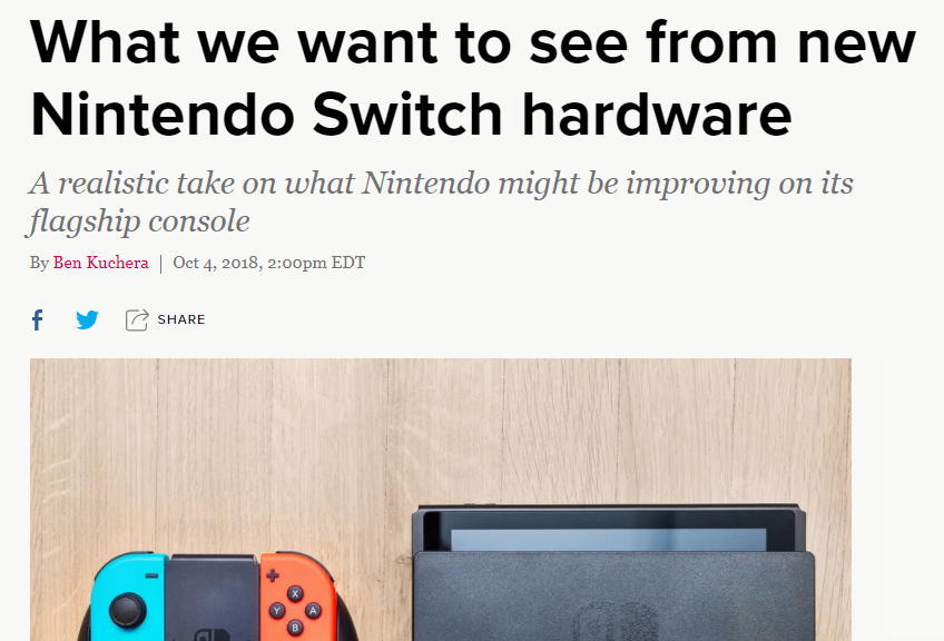 消息稱任天堂最快本周四發布新版Switch：配置全面提升