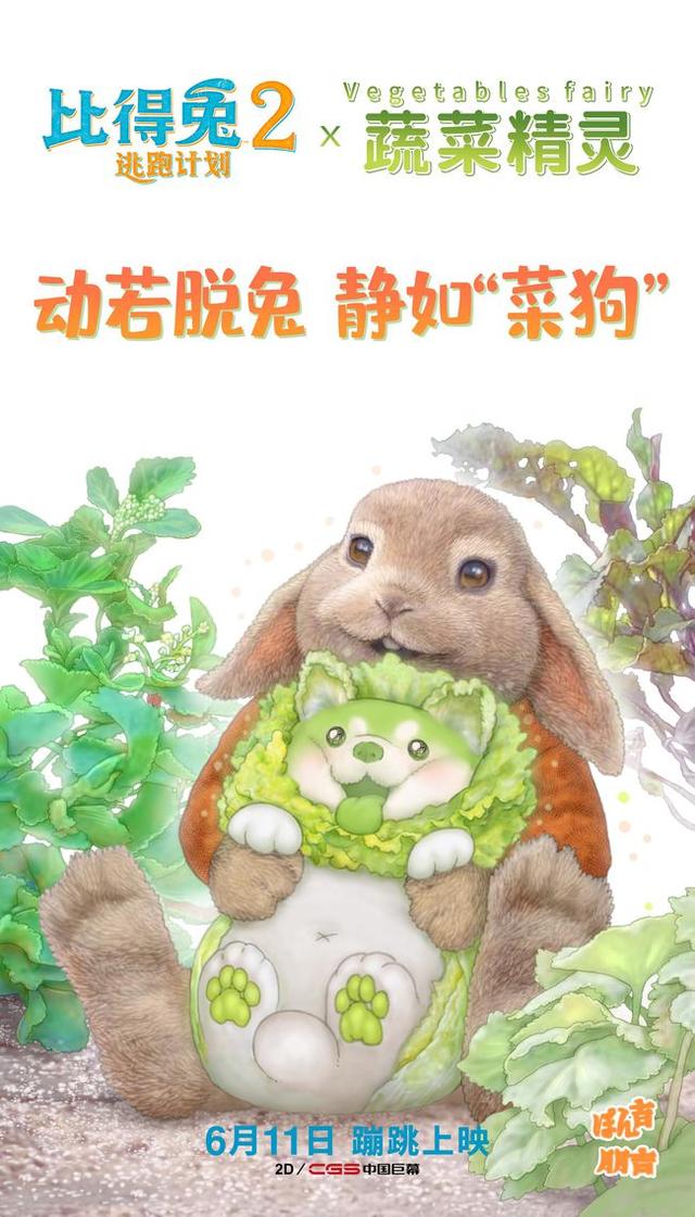 比得兔與菜狗夢幻聯動《比得兔2：逃跑計劃》6月11日上映
