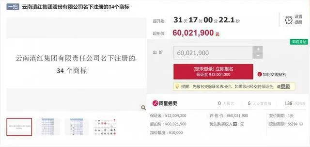 #晨報#“滇紅茶”馳名商標等34個商標6002萬元拍賣叫停；國家知識產權局關于商標侵權案件中違法所得法律適用問題的批復