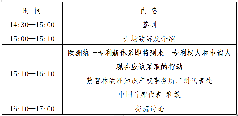主題沙龍 | 海外知識產權保護系列主題沙龍——如何應對歐洲統一專利新體系