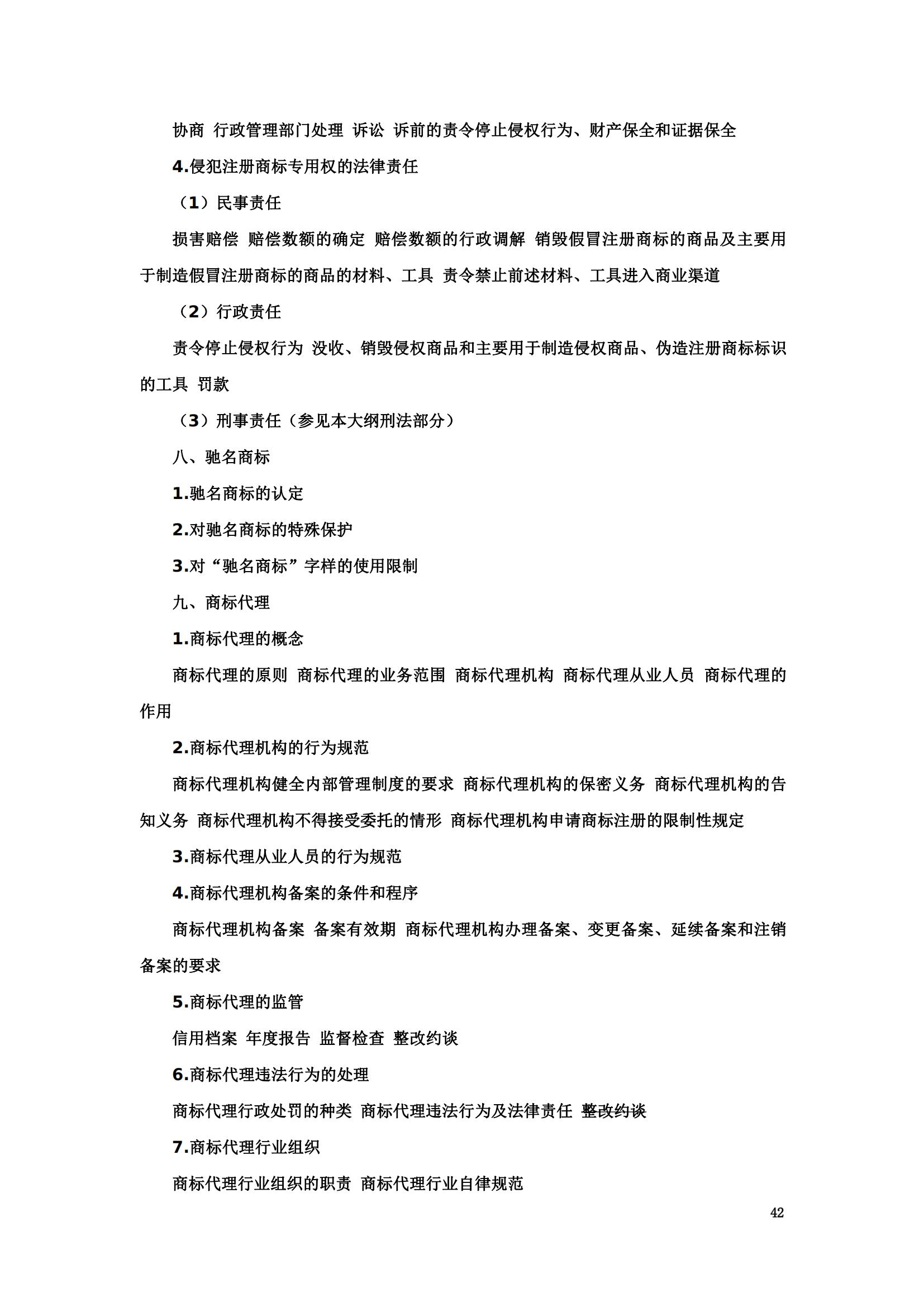 “2024年專利代理師資格考試大綱”全文發布！