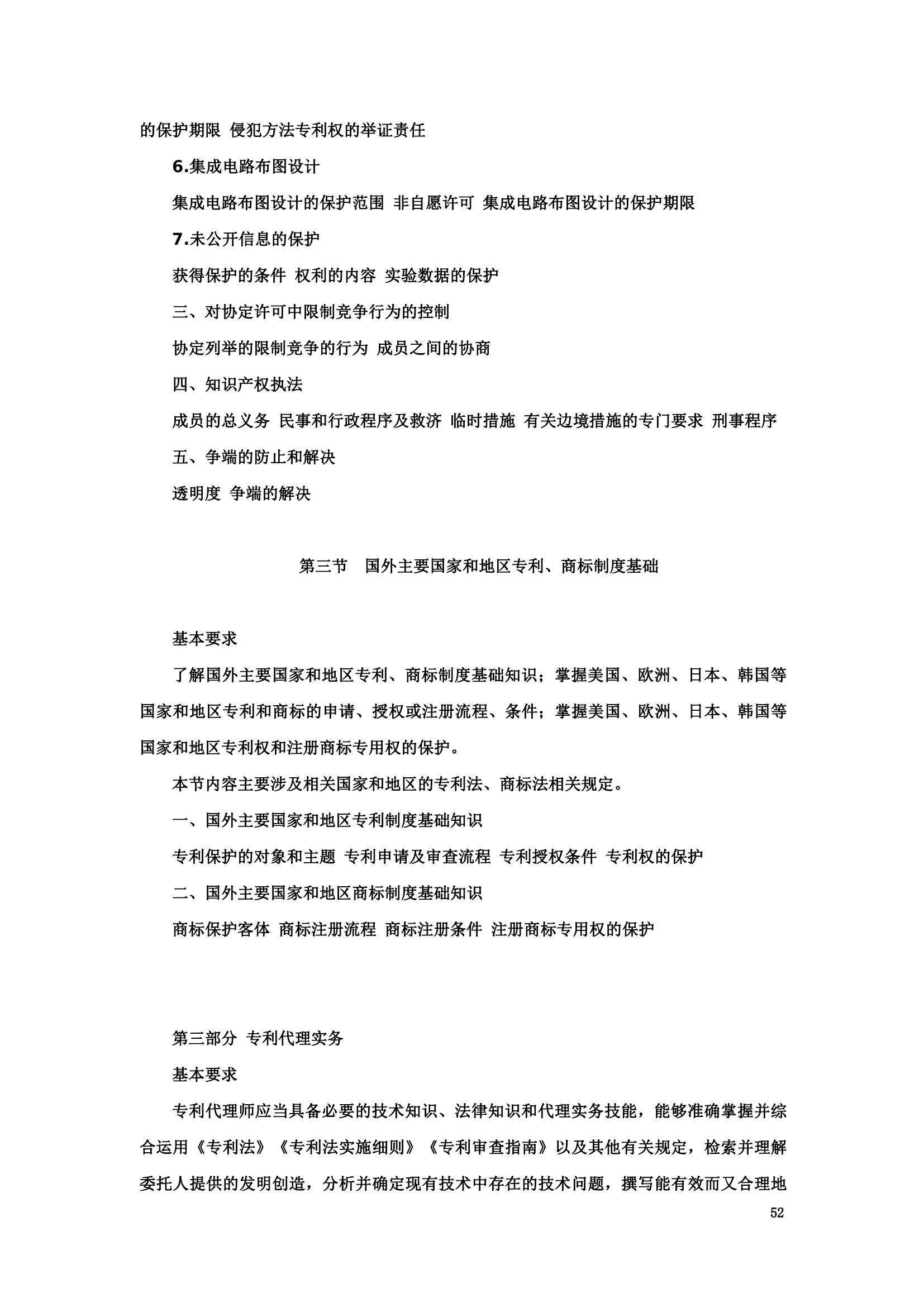 “2024年專利代理師資格考試大綱”全文發布！