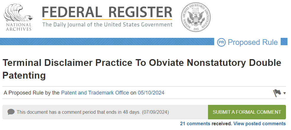 USPTO擬發布期末放棄（Terminal Disclaimer）新規，將顯著影響美國專利申請和保護策略
