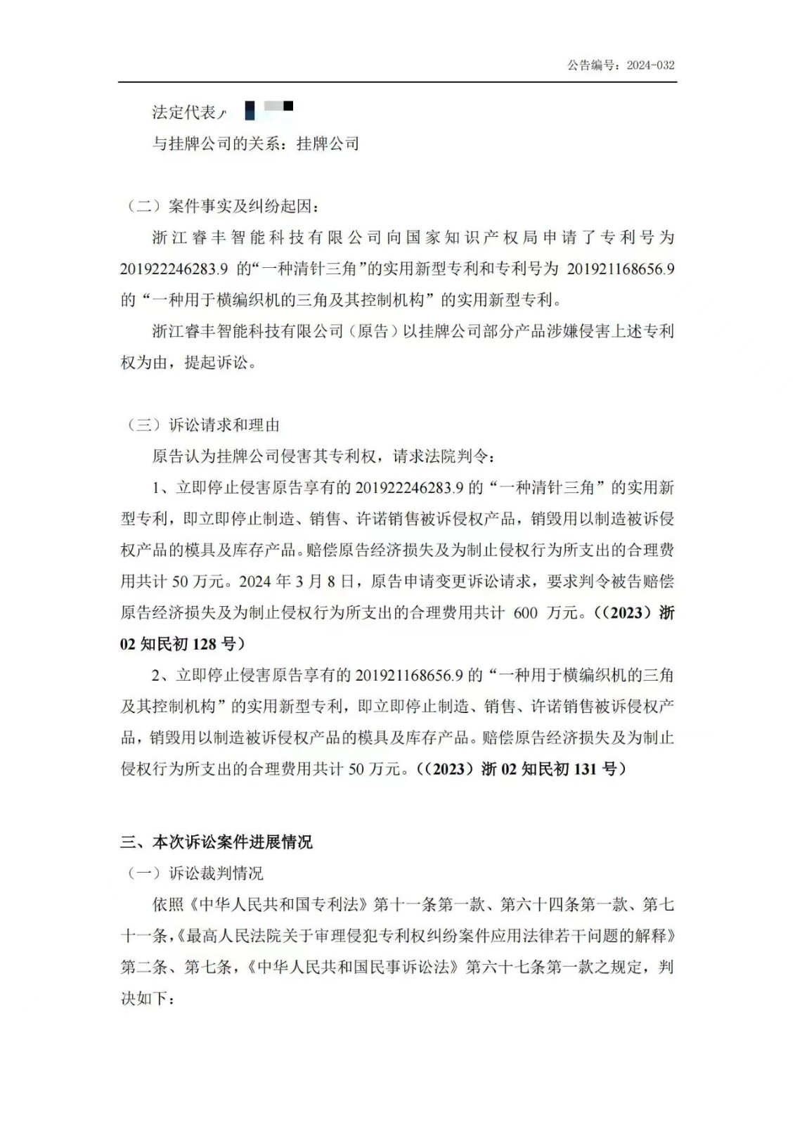 索賠1250萬訴訟一審判決出爐！仍有疑似IPO狙擊專利訴訟懸而未決