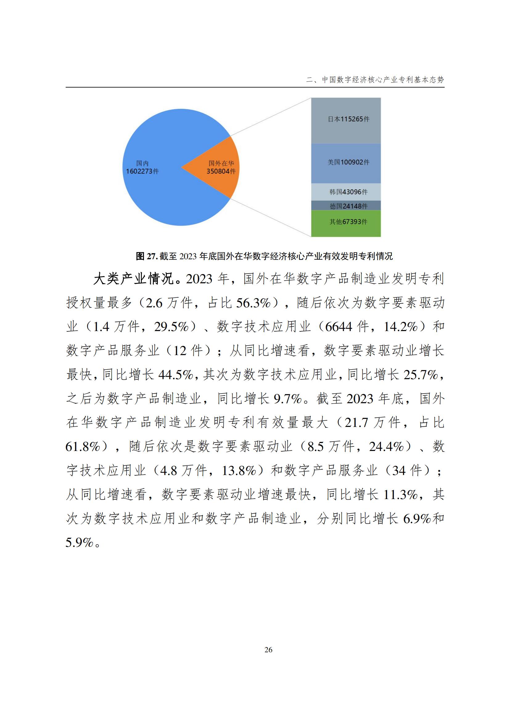 國知局：《數字經濟核心產業專利統計分析報告（2024）》全文發布