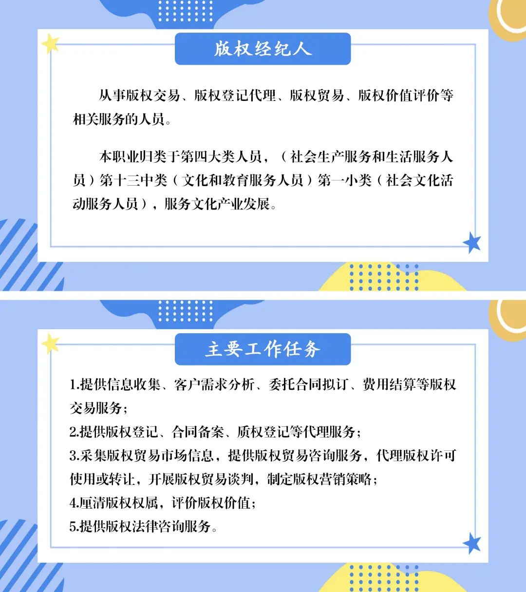 國家發布！“版權經紀人”新職業來啦！
