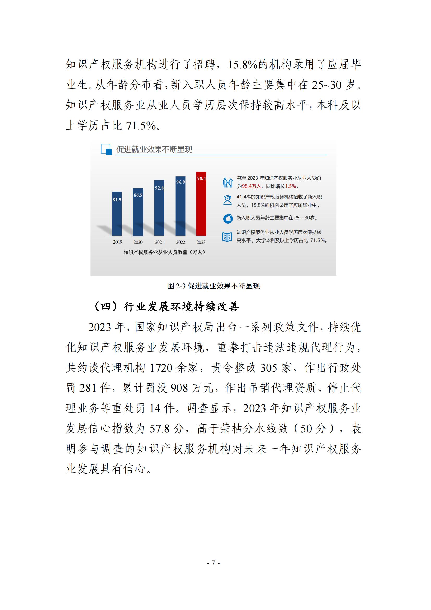 《2024年全國知識產權服務業統計調查報告》：知識產權從業人員人均營業收入28.9萬元/人｜附全文