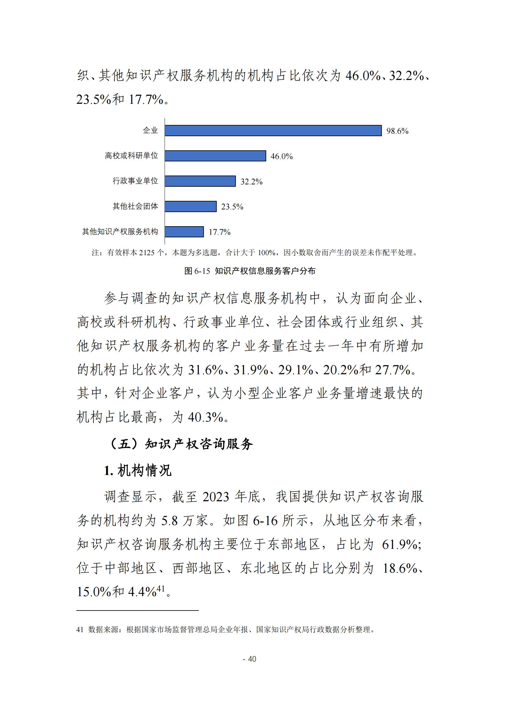 《2024年全國知識產權服務業統計調查報告》：知識產權從業人員人均營業收入28.9萬元/人｜附全文