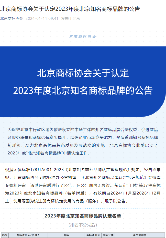 足力健獲北京知名商標品牌認定，實現品牌價值提升