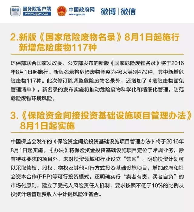 8月起這些新規將影響你我生活