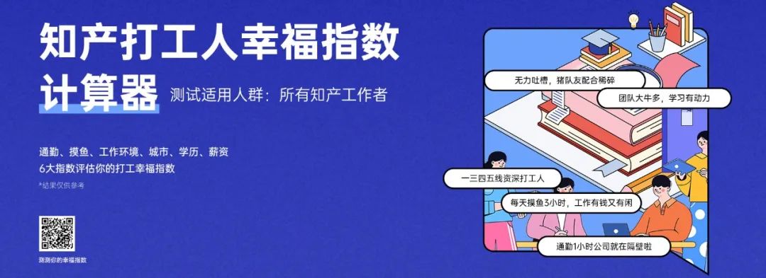如果知產人的工作幸福指數可以計算，你可以得幾分？  ?