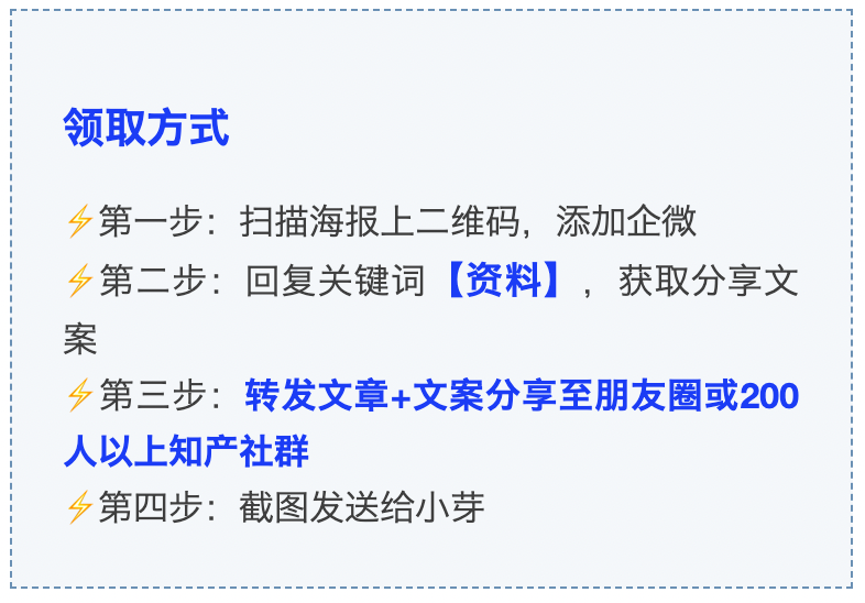 內含100+份知產資料！全新無瑕，0元免費出
